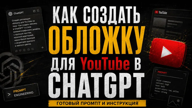 Как создать обложку для YouTube в ChatGPT: готовый промпт и инструкция