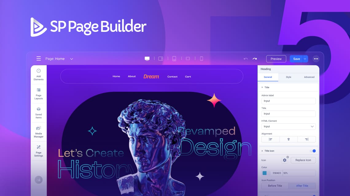 SP Page Builder 5.0: революционный подход к созданию сайтов на Joomla