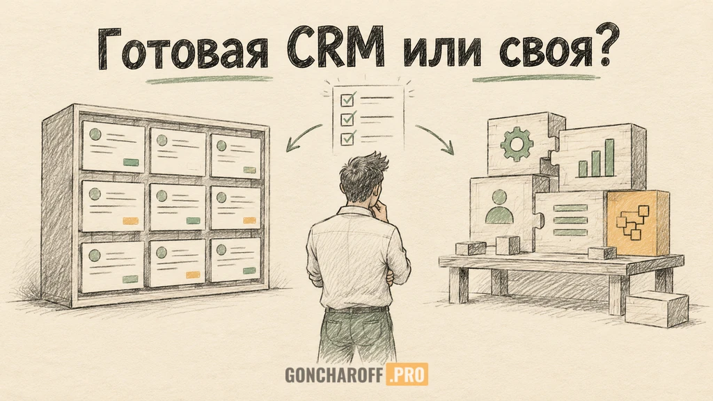 Выбор между готовой CRM, доработкой и собственной системой под рабочий процесс