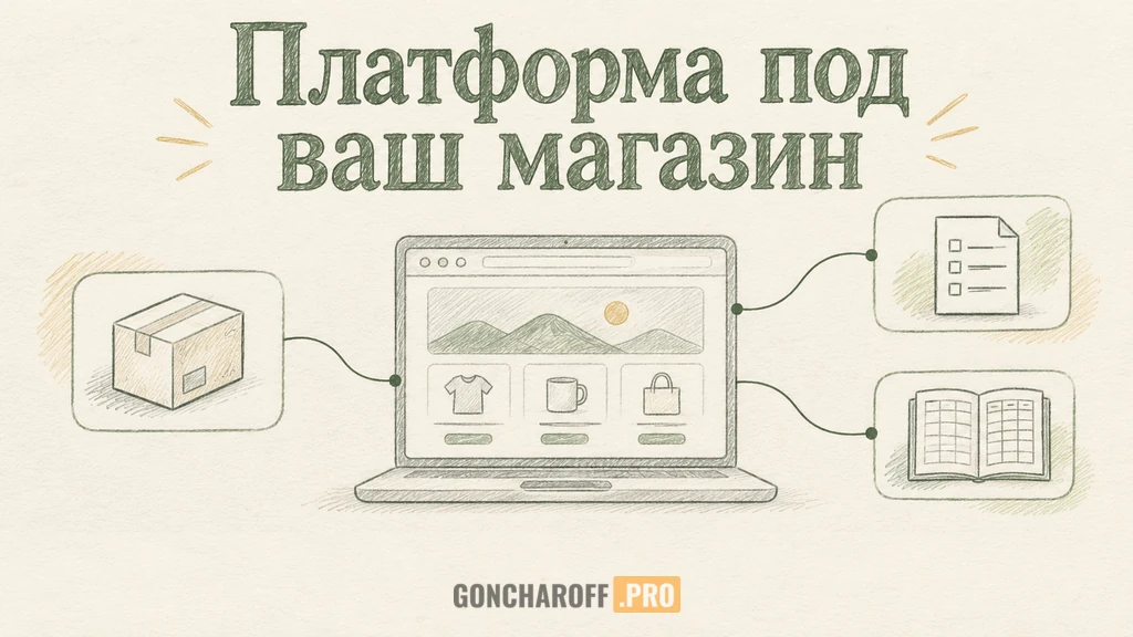 Платформу магазина выбирают по каталогу, заказу и учёту
