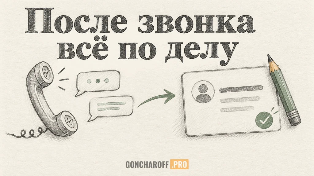 Проверка данных из звонка и переписки перед сохранением в карточке CRM