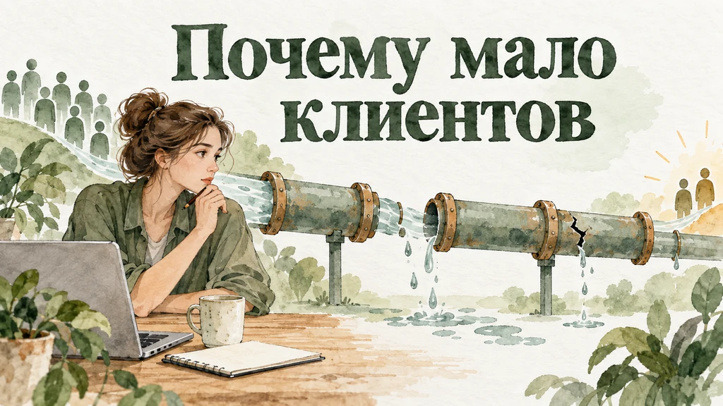 План поиска клиентов с этапами контакт, диалог и проект