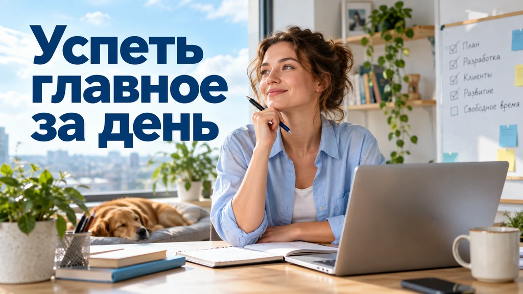 Недельный план разработчика с отдельными блоками встреч и работы