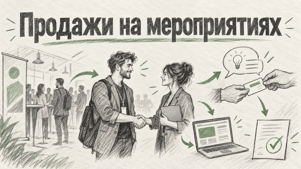 Разработчик знакомится с предпринимателями на деловом мероприятии