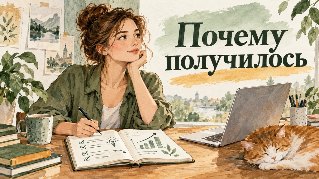 Фрилансер сравнивает цель, действия за неделю и полученные результаты