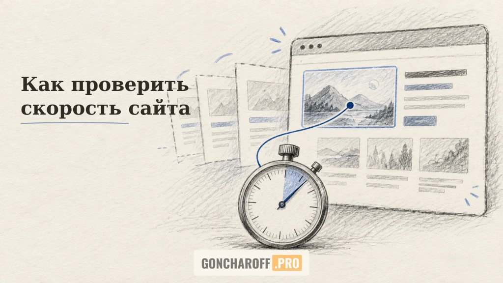 Проверка скорости сайта: секундомер и загружающаяся страница