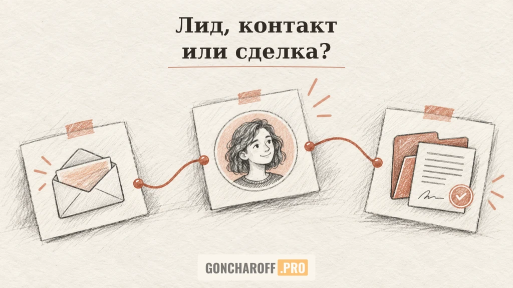 Разные карточки обращения, клиента и сделки связаны между собой