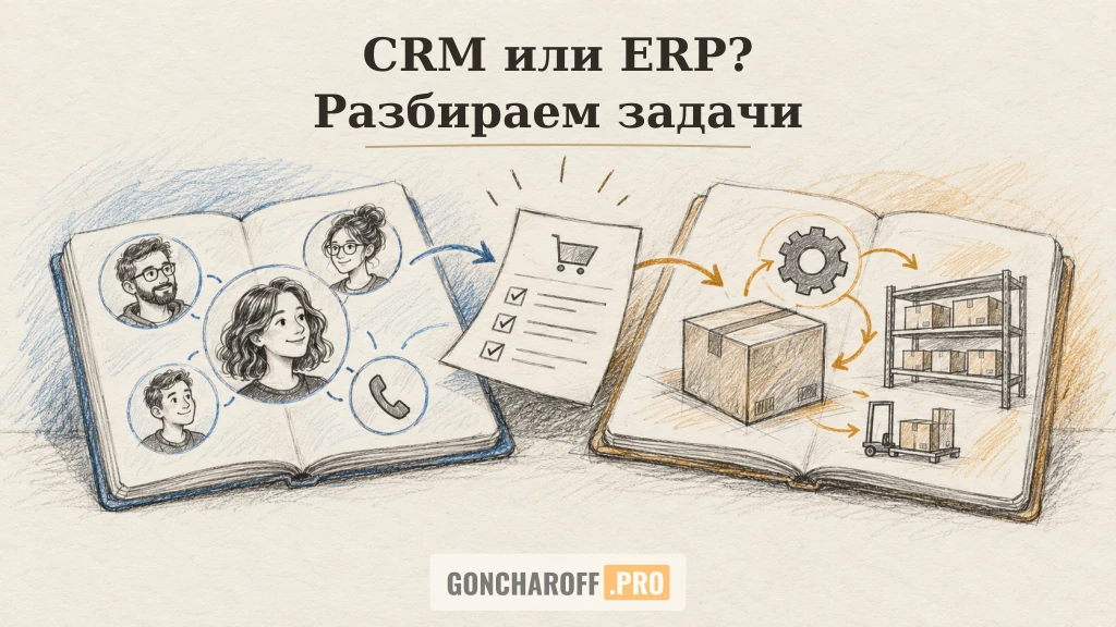 Две рабочие тетради: отношения с клиентами и исполнение заказа связаны общим документом