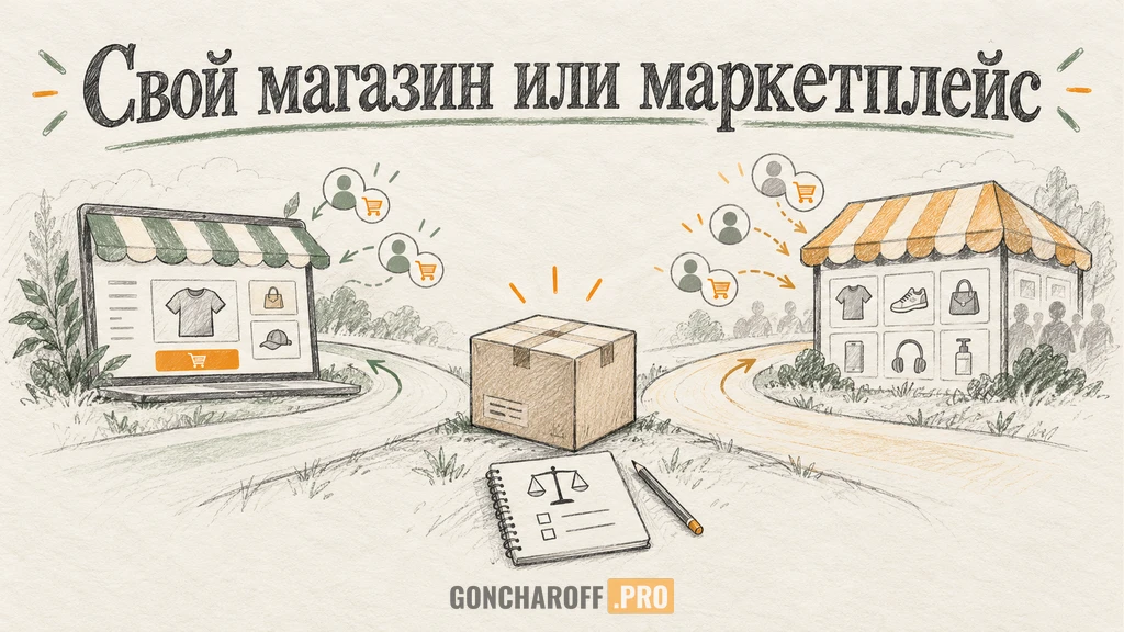 Обложка статьи «Свой интернет-магазин или маркетплейс: как сравнить экономику и риски своего бизнеса»