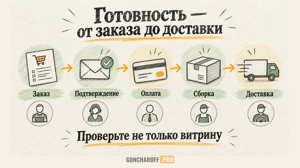 Сквозная проверка готовности интернет-магазина к первому заказу